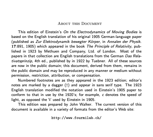 Electrodynamics of Moving&nbsp;Bodies